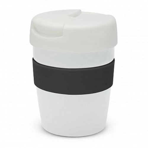 Java Vacuum Cup with Band - 230ml (White / Black)