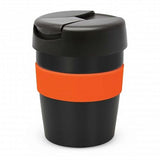 Java Vacuum Cup with Band - 230ml (Black / Orange)