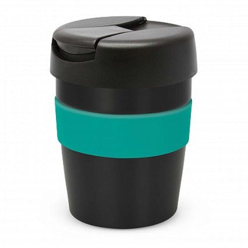 Java Vacuum Cup with Band - 230ml (Black / Teal)