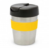 Java Vacuum Cup with Band - 230ml (Silver / Black / Yellow)