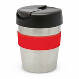 Java Vacuum Cup with Band - 230ml (Silver / Black / Red)