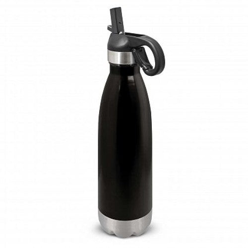 Mirage Metal Drink Bottle with Flip Lid (Black)