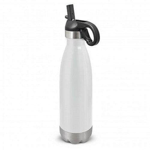 Mirage Metal Drink Bottle with Flip Lid (White)