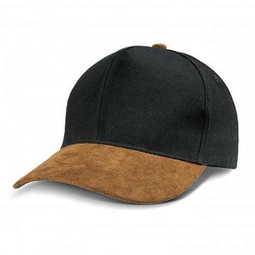 Outback Suede Peak Cap - Set of 6 (Black)