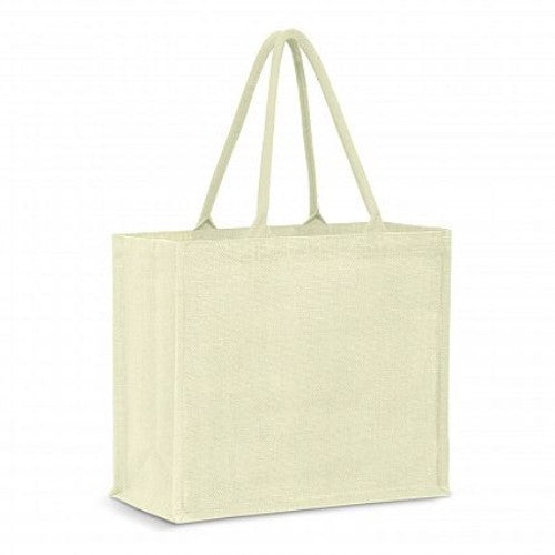 Modena Jute Tote Bag - Set of 6 (White)