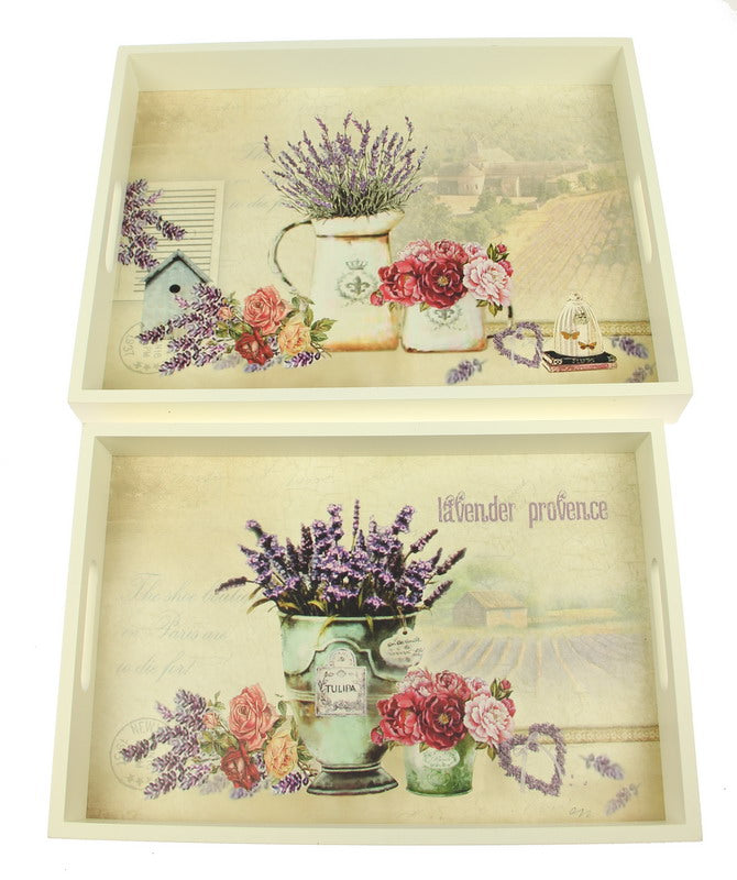SET OF 2 Flower Butterfly - Lavender