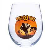 Stemless Wine Glass - Wild and Free (13cm)