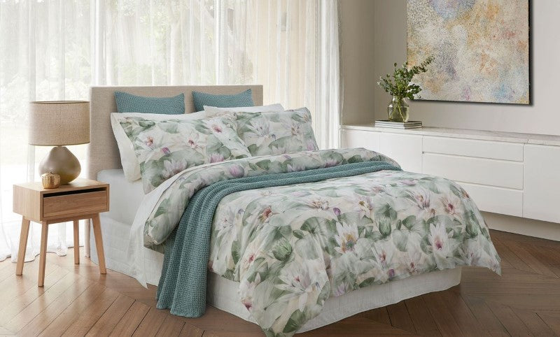 Duvet Cover Set - Water Lillies (Queen) - BAKSANA