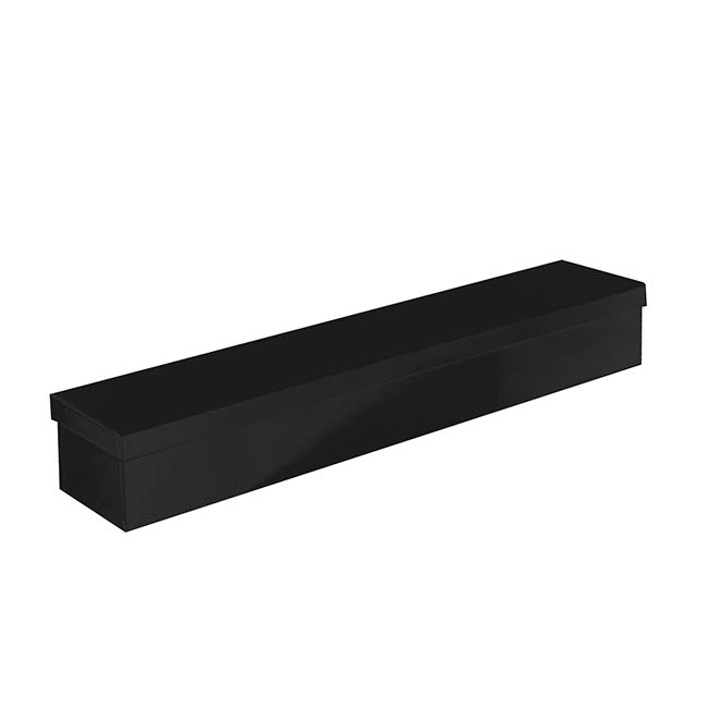 Glossy Half Dozen Rose Box Black
