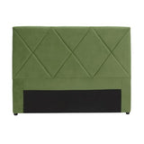 Metro Diamond Stitched Double / Queen Headboard Velvet Olive