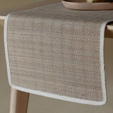 Akiiko Reed Table Top Set - Soft Reed Placemat, Runner, Coaster - Herring Weave