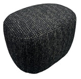 Bella Accent Ottoman Black & Silver