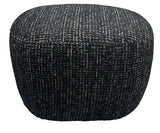 Bella Accent Ottoman Black & Silver