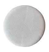 Round Ottoman with White Boucle Fabric / Oak Base