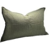 Linen Cushion Cover Dusty Olive 400x600mm