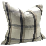 Linen Cushion Cover Ivory / Natural / Black 550x550mm