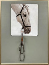 White Horse with Reins Canvas 900x1200mm
