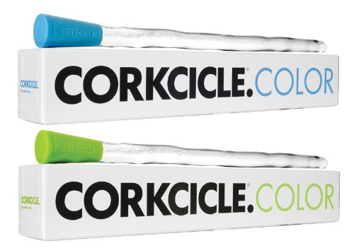 Corkcicle Coloured water bottle in vibrant colors, BPA-free plastic, non-toxic freeze gel interior for chilled drinks.