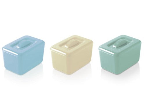 Classic Butter Box by Zeal in neutral colors, crafted from insulated melamine, holds 500g butter with stylish design.