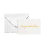 Gold Foil Card & Envelope Congratulations Pack25