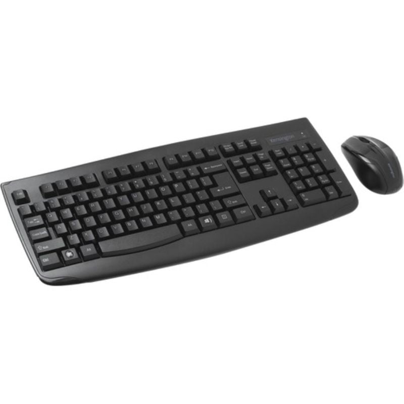 Kensington Pro Fit Wireless Desktop Set - USB Membrane Keyboard & Ambidextrous Mouse - 2.4 GHz