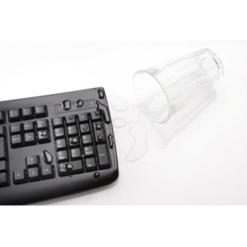 Kensington Pro Fit Wireless Desktop Set - USB Membrane Keyboard & Ambidextrous Mouse - 2.4 GHz