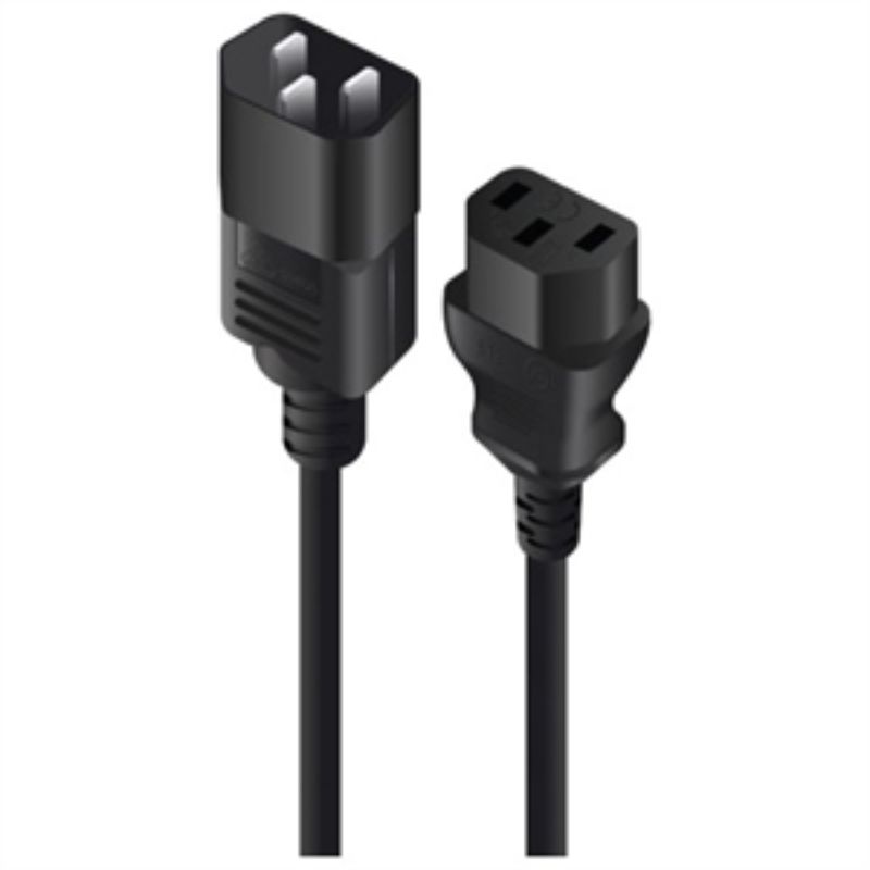 Alogic 2m Power Extension Cord for Computer & Server - 230V AC, 10A, Black - Durable & Safe