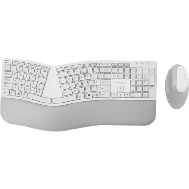 Kensington Pro Fit Ergo Wireless Keyboard and Mouse Combo - Ergonomic Design, Bluetooth & USB