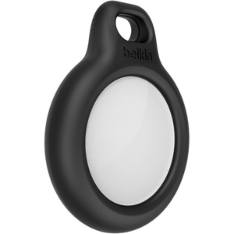 Belkin AirTag Secure Holder with Key Ring - Stylish Black Accessory for Tracking Essentials