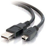 Alogic 5m USB 2.0 Type A to Mini B Male Cable for Data Transfer & Charging - Black