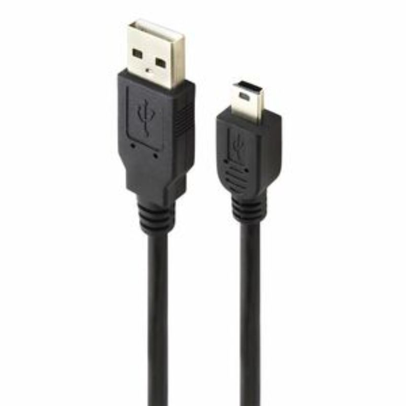 Alogic 5m USB 2.0 Type A to Mini B Male Cable for Data Transfer & Charging - Black