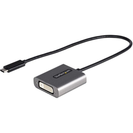 StarTech.com USB-C to DVI-I video adapter with 12-inch cable, supporting 1920x1200 resolution for seamless device connectivity.