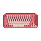 Logitech POP Keys Wireless Bluetooth Mechanical Keyboard with Emoji - Stylish Rose Color