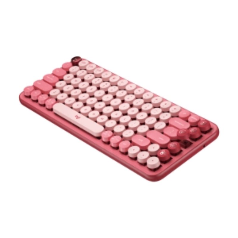 Logitech POP Keys Wireless Bluetooth Mechanical Keyboard with Emoji - Stylish Rose Color