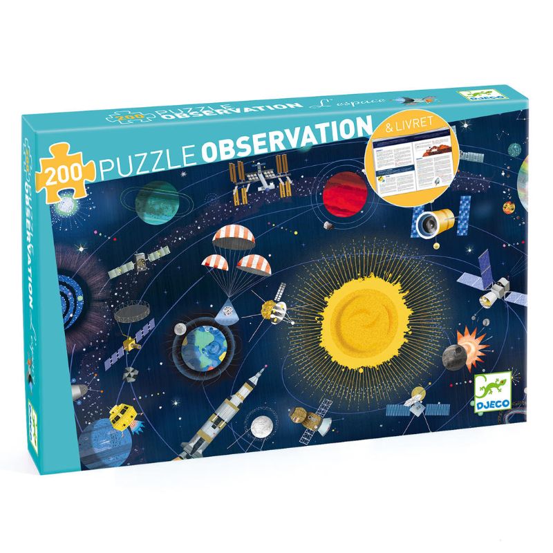 Puzzle - The space + Booklet (200pcs) - Djeco