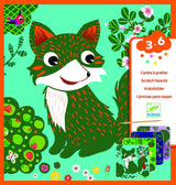 Scratch Art Kit - Creatures Scratch Cards - Djeco