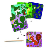 Scratch Art Kit - Creatures Scratch Cards - Djeco