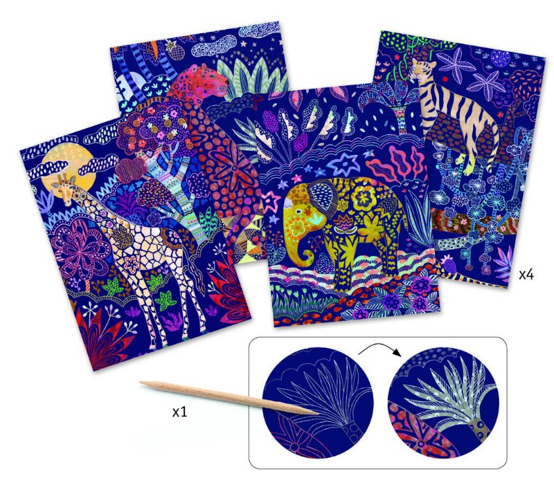 Scratch Cards Art - Lush Nature - Djeco