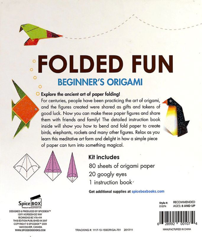 Origami Set - Fun With Folded Fun Beginners Origami - Spice Box