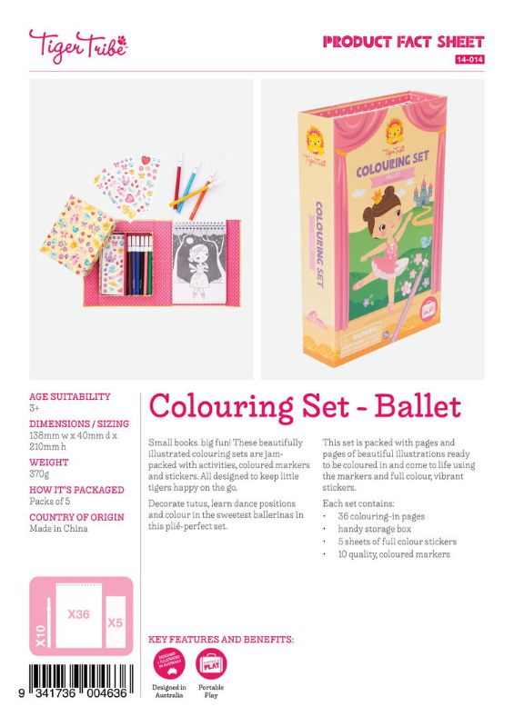 Colouring Set - Ballet - Tiger Tribe