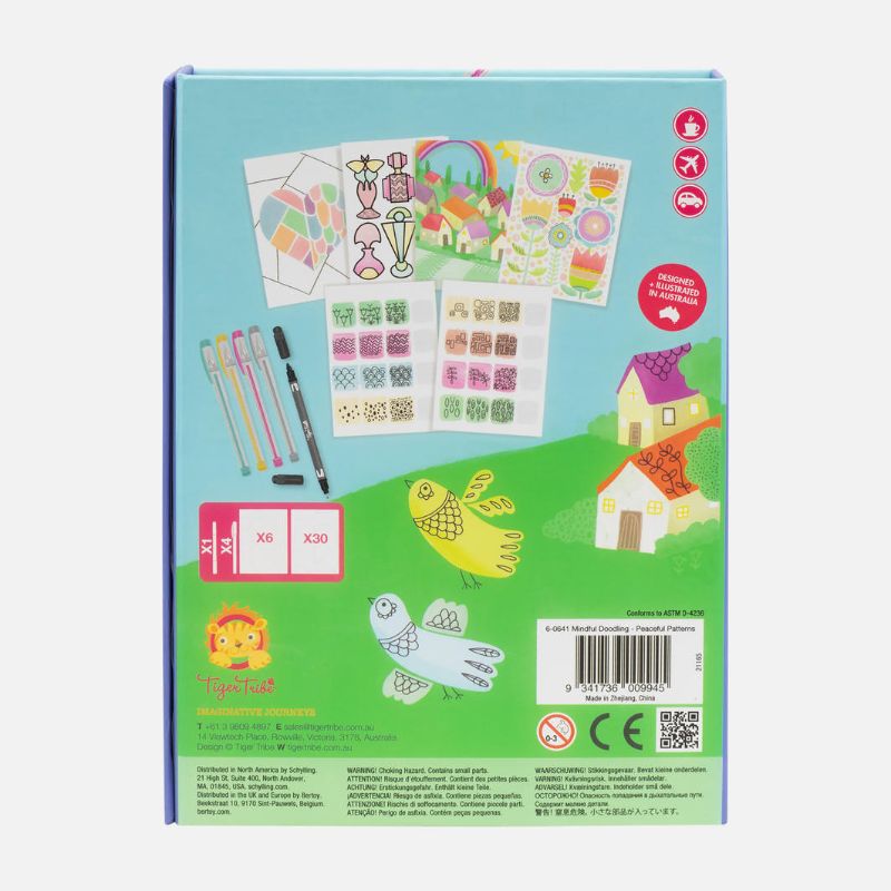 Mindful Doodling Set - Peaceful Patterns - Tiger Tribe