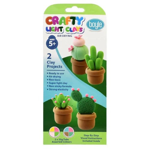 Boyle Crafty Clays Kit DIY Project Succulents 2 X 30g