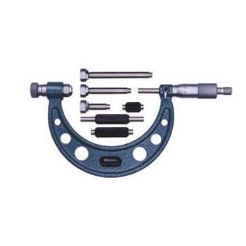 Mitutoyo Outside Micrometer Set 0-4" x .001" Interchangeable Anvils