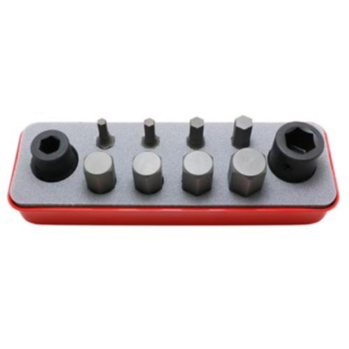 Koken 14209M Impact Hex Bit Socket Set 10pc 1/2"Dr 5-19mm (2 x Bit Holders, 183H