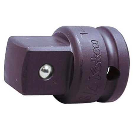 Koken 14466A-B Impact Adaptor allows secure 3/4" sockets on 1/2" drive tools with a ball mechanism for quick changes.