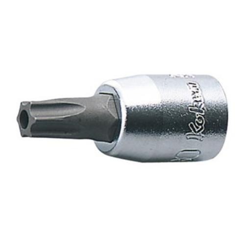 Koken 2025-28 Tamper Proof Torx Bit Socket TH30, 1/4" drive, durable, secure for professional and DIY use.