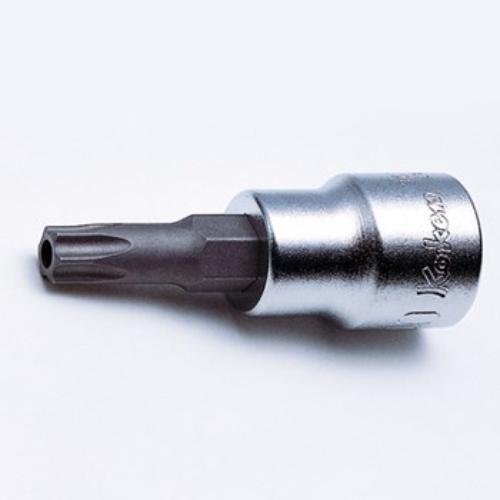 Koken 3025-160 Tamper Proof Torx Bit Socket, 3/8" drive TH30 for secure fasteners, ideal for automotive and construction tasks.