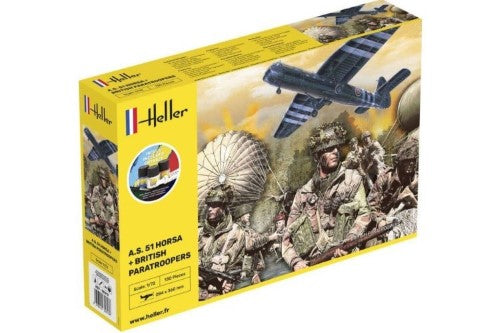 Plastic Model Kit - HELLER STARTER KIT A.S. 51 HORSA+ PARATROOPERS