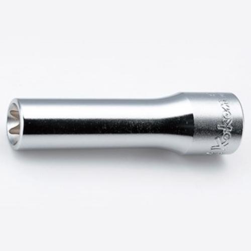 Koken 4325 Deep Internal Torx Socket E10, 1/2-inch drive, 77mm long for optimal grip on fasteners, durable and precise.