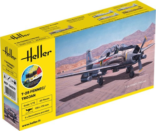 Plastic Model Kit - HELLER STARTER KIT T-28 FENNEC /TROJAN